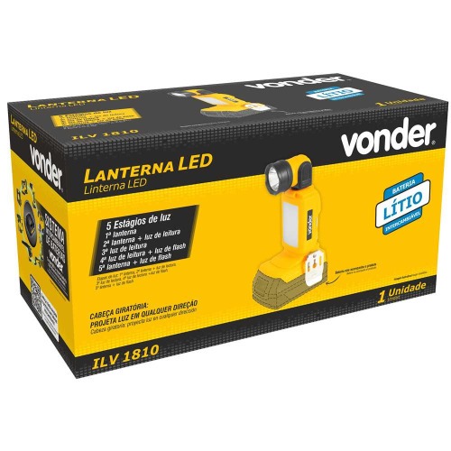 Lanterna de LED bateria intercambi�vel 18V s/ bateria ILV 1810