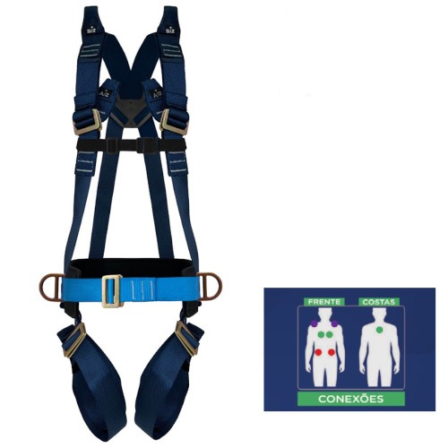 Cinto de seguran�a tipo paraquedista - Blue Line CG 2A 1P 1S