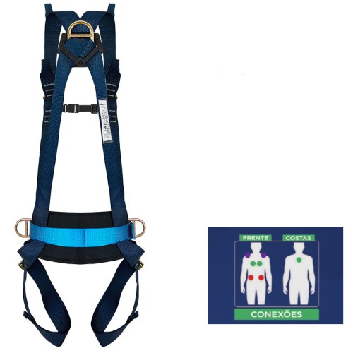 Cinto de seguran�a tipo paraquedista - Blue Line CG 2A 1P 1S