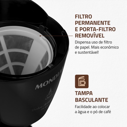 Cafeteira el�trica 550 W jarra de vidro 18 x�caras Dolce Arome - C-30-18X-FB  110V