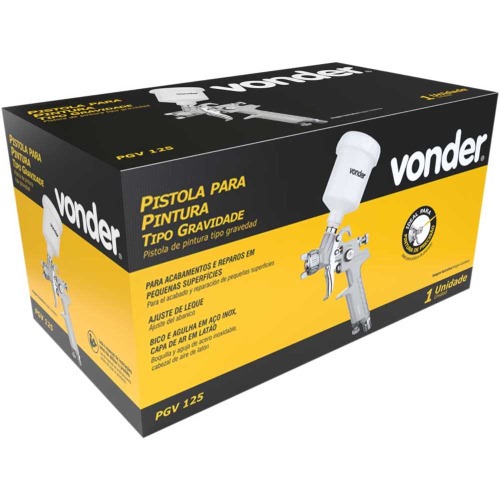 Pistola de pintura tipo gravidade com bico de 0,8 mm - PGV 125 Pistola de pintura tipo gravidade com bico de 0,8 mm - PGV 125