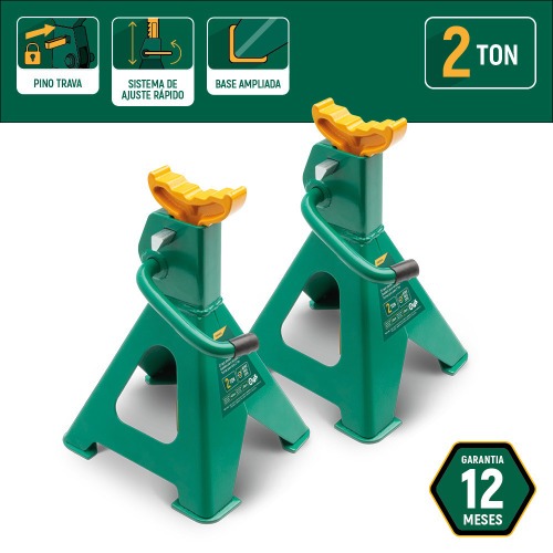 Cavalete mecânico com capacidade 2 toneladas 2 peças Cavalete mecânico com capacidade 2 toneladas 2 peças