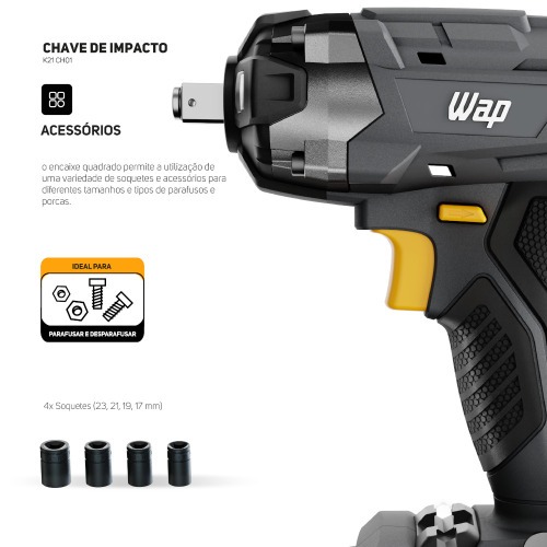 Combo Furadeira Parafusadeira de impacto K21 ID03 + Chave de impacto K21 CH01 21V - K21 KT01 110V/220V Combo Furadeira Parafusadeira de impacto K21 ID03 + Chave de impacto K21 CH01 21V - K21 KT01 110V/220V