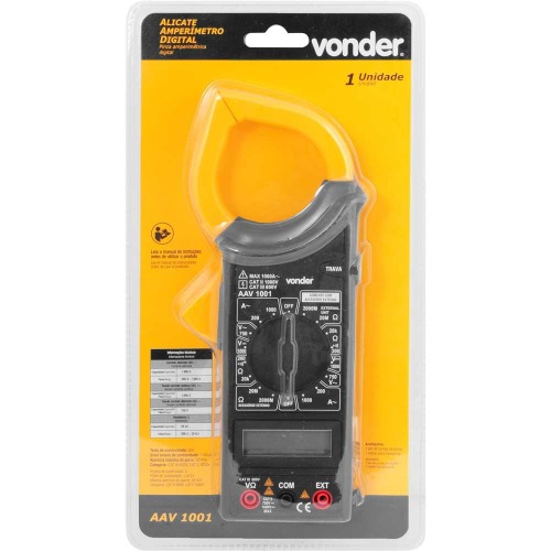 Alicate amper�metro digital CAT III 600V - AAV 1001