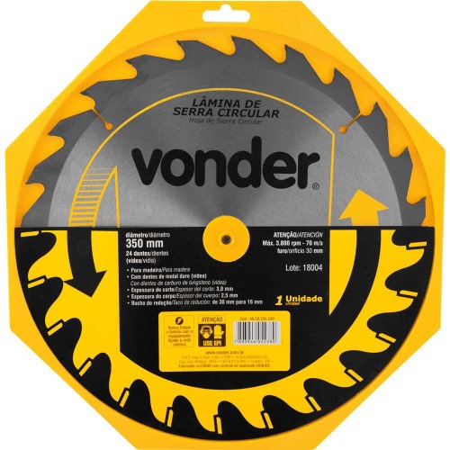 Disco de serra para madeira 350 x 30 mm 24 dentes
