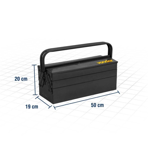 Caixa met�lica para ferramentas com 5 gavetas 50 x 19 x 20 cm