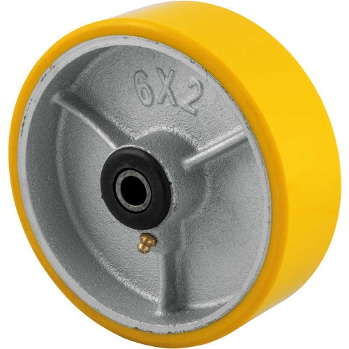 Rod�zio de poliuretano e ferro fundido, 150 mm x 50 mm, 6