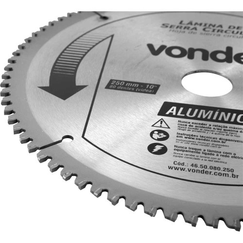 Disco de serra para alum�nio 250 x 30 mm 80 dentes