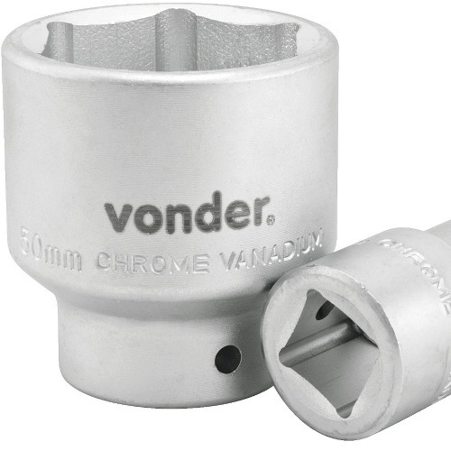 Soquete sextavado 50 mm com encaixe de 3/4