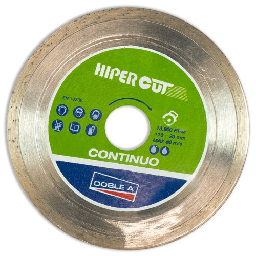 Disco diamantado plus 110 mm liso para azulejos e cer�mica - Hipercut