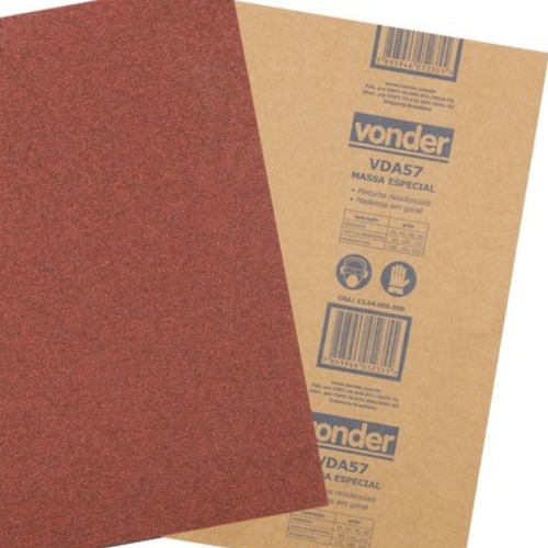 Folha de lixa para massas 225 x 275mm pacote com 50 unidades - LMV 0057