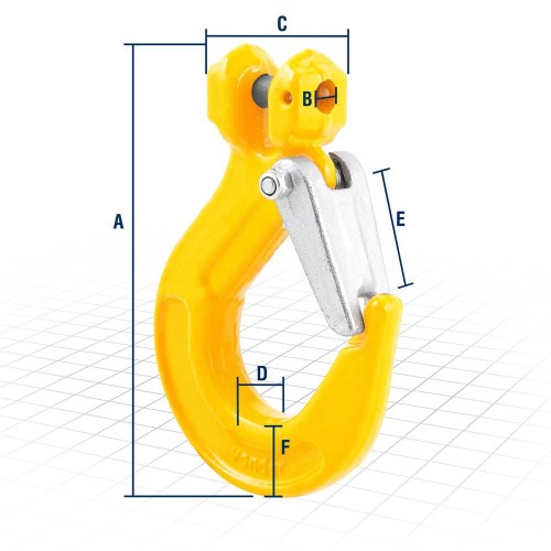 Gancho cl�vis 10 mm com trava 