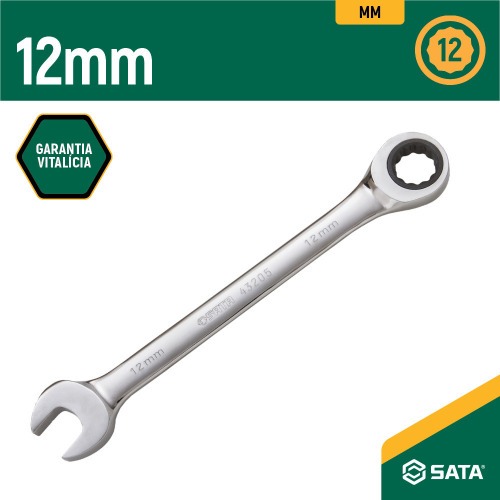 Chave combinada com catraca 12 mm a�o cromo van�dio - ST43205ST