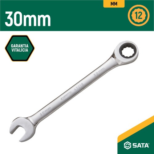 Chave combinada com catraca 30 mm a�o cromo van�dio - ST43218ST