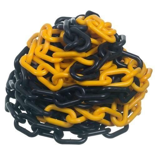 Corrente pl�stica de 6 mm pacote com 10 metros amarela e preta