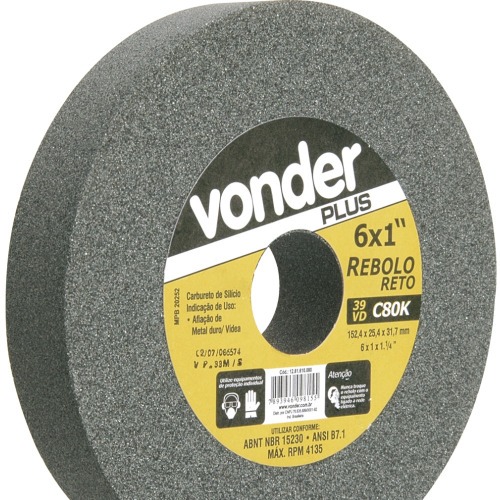 Rebolo reto para metal duro 6