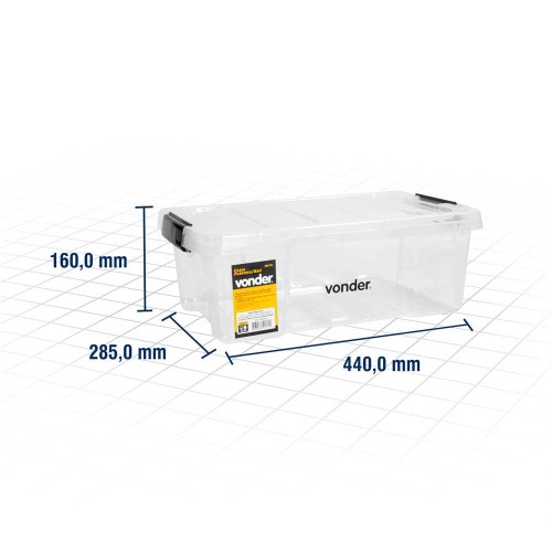 Caixa pl�stica 44 x 28,5 16 cm - CBV 010