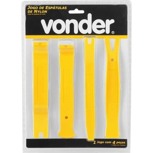 Jogo de esp�tulas de nylon automotivas com 4 pe�as