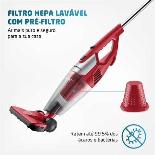 Aspirador de p� 2 em 1 port�til e vertical 1200 watts Turbo Premium - AP-30  220V