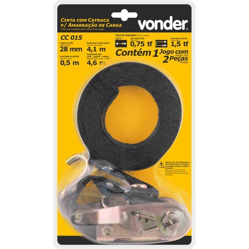 Cinta com catraca para amarra��o de carga capacidade 1,5 toneladas -  CC015 
