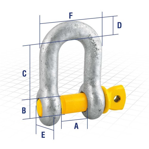 Manilha reta para cabo de a�o 3/4
