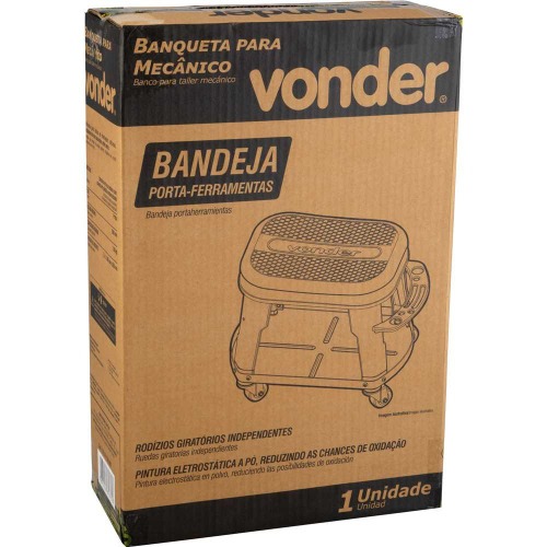 Banqueta para mec�nico com porta-ferramentas capacidade de 135 kg