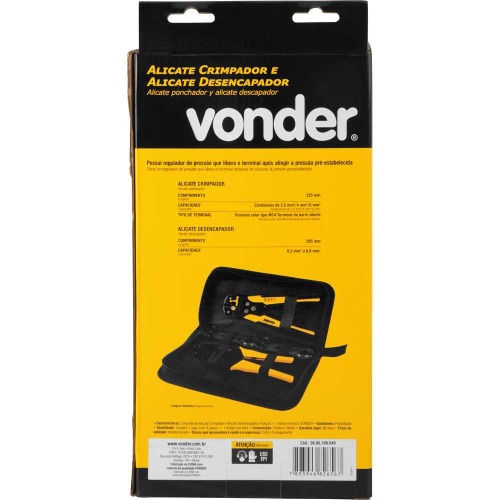 Jogo de alicate crimpador e desencapador