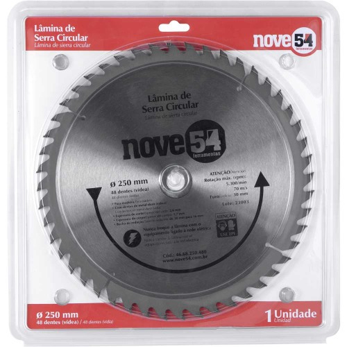 Disco de serra para madeira 250 x 30 mm 48 dentes
