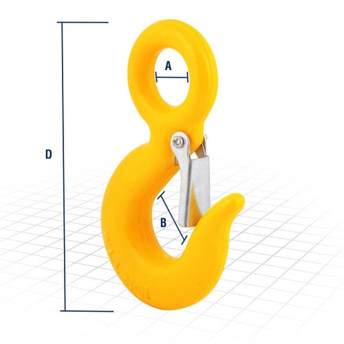 Gancho olhal com trava de seguran�a 2 ton.