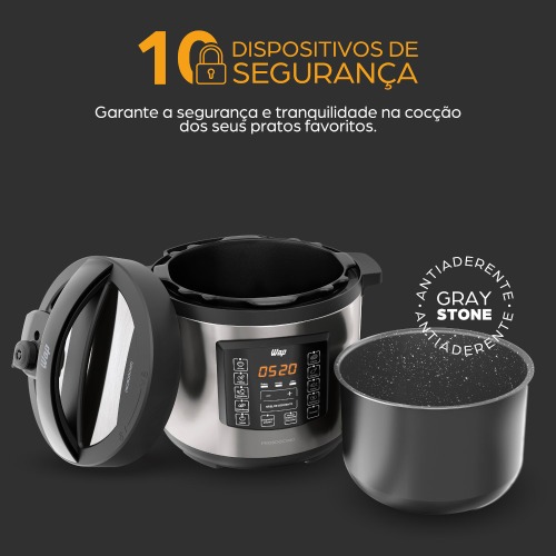 Panela de press�o el�trica digital 6 litros - Prosd�cimo WPPE1  110V