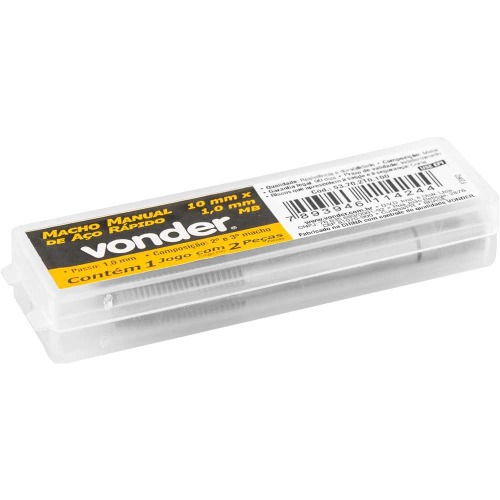 Jogo de macho manual a�o r�pido 10 x 1,00 mm MB com 2 pe�as