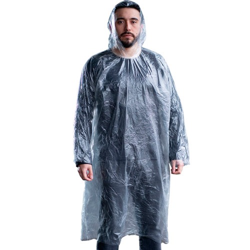Capa de chuva descart�vel transparente - PA02661