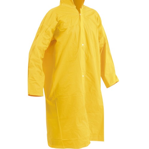 Capa de chuva em PVC laminado sem forro amarela GG