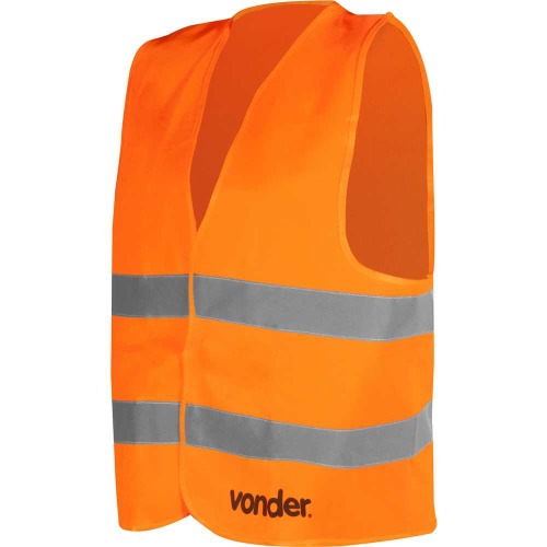Colete refletivo tipo blus�o sem bolso laranja - CV 101