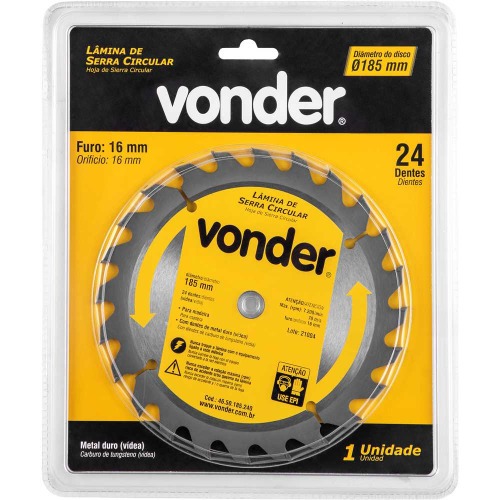 Disco de serra para madeira 185 x 16 mm 24 dentes Disco de serra para madeira 185 x 16 mm 24 dentes
