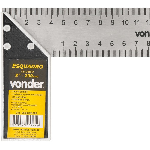 Esquadro com cabo de alum�nio 8