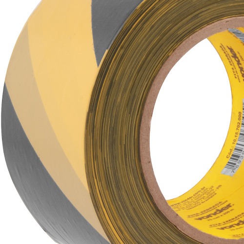 Fita zebrada para demarcação 70 mm x 200 metros Fita zebrada para demarcação 70 mm x 200 metros