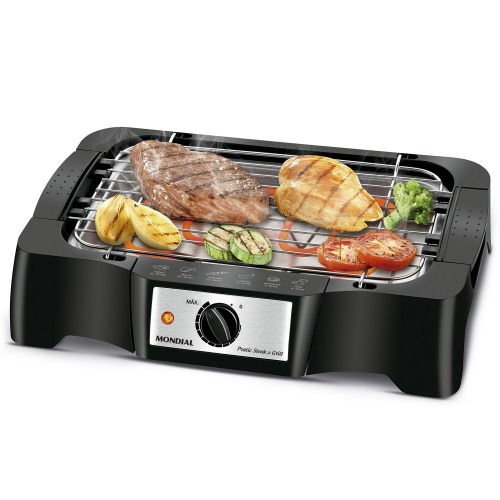 Churrasqueira el�trica port�til 1.500 watts Pratic Steak & Grill - CH-07  220V