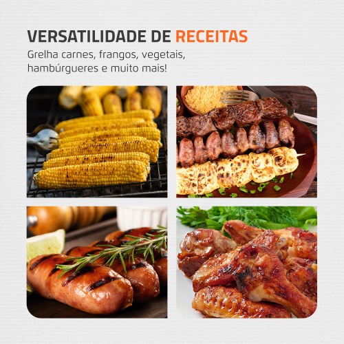 Churrasqueira el�trica port�til 1.500 watts Pratic Steak & Grill - CH-07  220V
