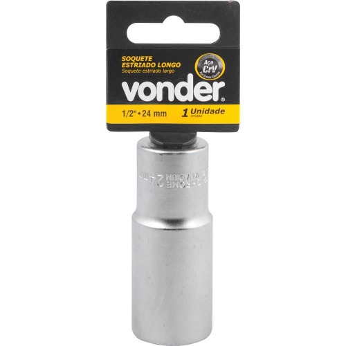 Soquete estriado longo 24 mm encaixe de 1/2