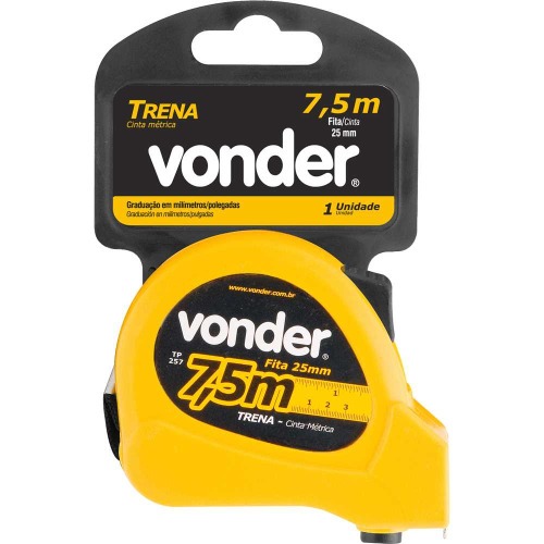 Trena com fita de a�o 25 mm x 7,5 m com trava