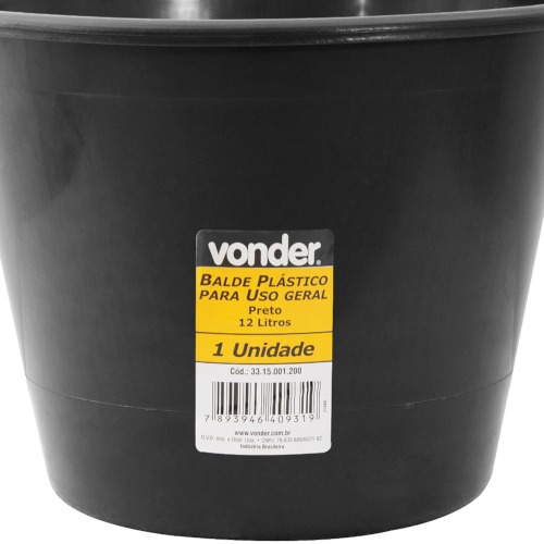 Balde pl�stico uso geral 12 litros