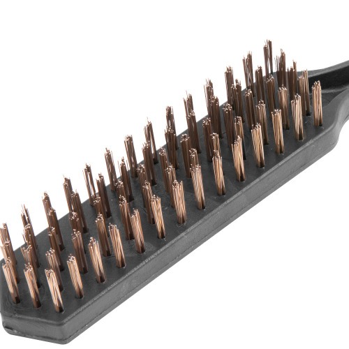 Escova manual com cerdas de a�o 5 fileiras com cabo