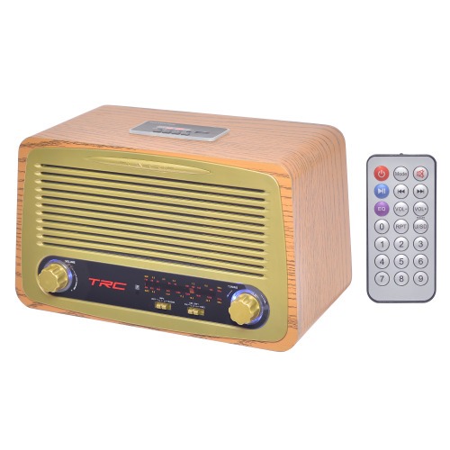 Caixa de som port�til retr� 35W RMS com Bluetooth Radio AM/FM - TRC 212  110V/220V