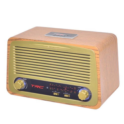 Caixa de som port�til retr� 35W RMS com Bluetooth Radio AM/FM - TRC 212  110V/220V