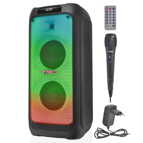 Caixa de som amplificada 1500W RMS com Bluetooth Radio FM e Microfone - TRC X1500  110V/220V