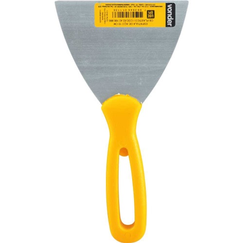 Espátula de aço 100 mm com cabo plástico Espátula de aço 100 mm com cabo plástico