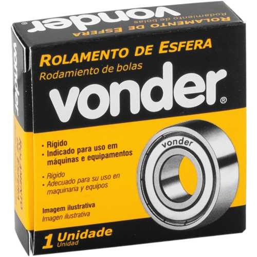 Rolamento r�gido de esfera 30 mm blindagem de a�o - 6200-ZZ