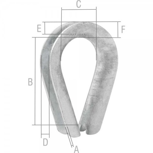 Anilha para cabo de a�o 1/8