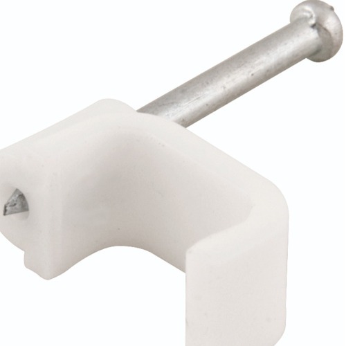 Grampo pl�stico chato para fios de10 mm cartela com 20 p�s